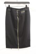 Maison Close Le Vestiaire Wool Pencil Skirt with Zips, Black, UK 10/12