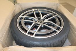 Performance Wheels Mercedes AMG A2134016700 5 Double Spokes Alloy Wheel with Yokohama Advan Sport Ty