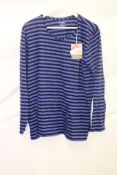 Gudrun Sjoden Striped Top, Dark Blue/Black, Size XXL