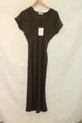 Jaki Juliette V Neck Dress, Espresso Brown, Size S
