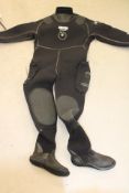 Northern Diver Origin Commercial Neoprene Drysuit, Black, Size XL. Box damaged
