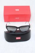 Diesel DL 2002MU Sunglasses, F-Shiny Black/L-Grey Silver Mirror