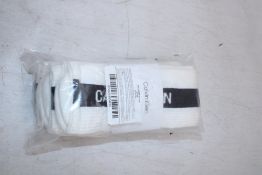Three Packs Calvin Klein Men's Socks Four Per Pack, White/Black, One Size