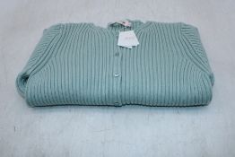Bonpoint Bresil Ribbed Cardigan, Green, Age 12