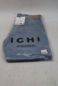 Ichi Twiggy Raven Jeans, Light Blue, Waist 27/Cropped, UK 8-10