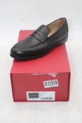 Scarosso Renato Calf Leather Loafers, Black, Size 41.5. Box damaged