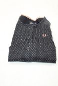 Fred Perry Polka Dot Cotton Dress, Navy/White, Size 10. Used, Some Marks