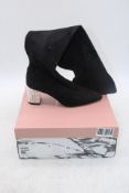 Moda In Pelle Women's Quanna Over The Knee Glitz Heel Boots, Black, EU 37