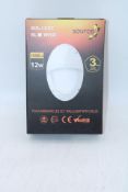 Six Source Polycarbonate Lrs CCT Wall Light White Eyelid, White, 12W