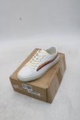 Soludos The Ibiza Classic Shoes, Oasis White/Rainbow Wave, UK 5