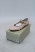 Bonpoint Babies Ella Leather Mary Jane Flats Shoes, Pink, Size 36. Box damaged