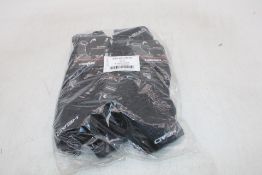 Six Packs of Head Men's Quarter Socks, Black, UK 2.5-5, 3 Pairs Per Pack
