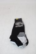 Thirty Pairs Cotton Trainer Socks, Black/Grey/White, Size 9-11
