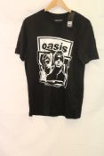 Oasis Live 25 Paper Cut Out T-Shirt, Black/White, Size M