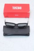 Diesel ODL2002 Sunglasses, F-Shiny Black/L-Grey Silver Mirror