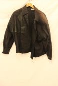 Gianni Versace Used Vintage Moto Jacket, Black, Size USA 38M
