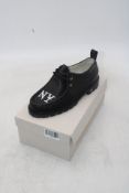 Duke & Dexter Moby NY Boot, Black/White, Size 9