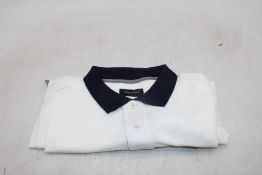 Eden Park Polo Shirt, White/Navy, Size M