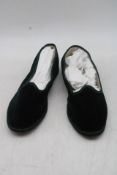Two Pairs VibiVenezia Hand Made Slippers to include 1x Green, 1x Leopard Print, Both Size 42