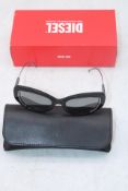 Diesel ODL2001 Sunglasses, F-Shiny Black/L-Grey Silver Mirror