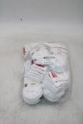 Six Packs of Three Levi's Mid Cut Socks, White, UK 2.5-5