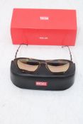 Diesel ODL1011 Sunglasses, F-Shiny Brushed Ant Yellow Brown/L-Mirror Rose Gold