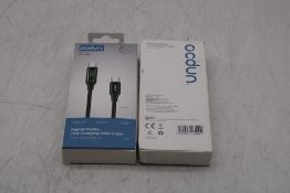 Ten Ocdun OC-1920 Digital Display Fast Charging Data Cable, Type-C to Type-C, 2 Per Pack, 1.2m. Box