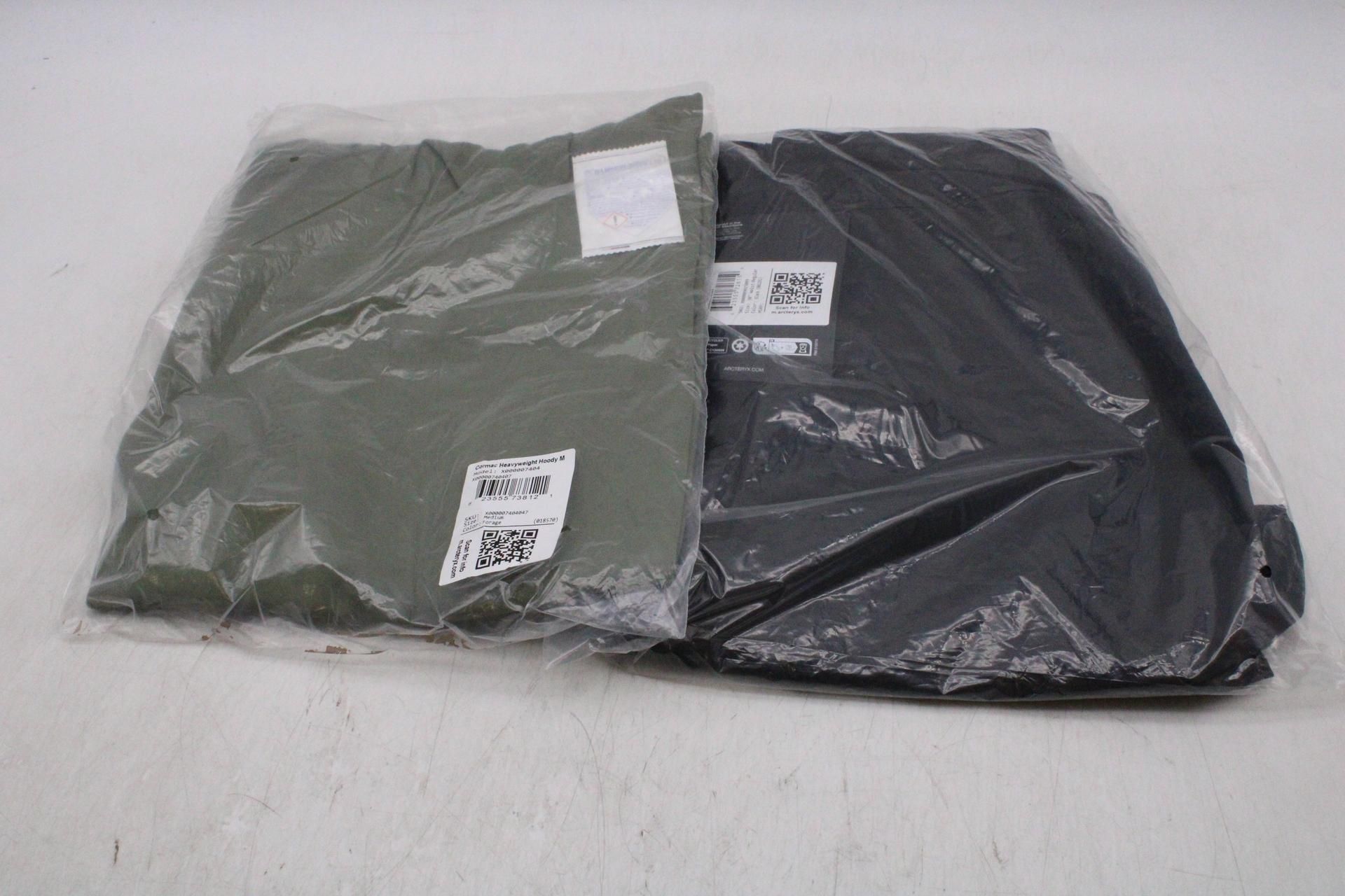 Two items of Arc'teryx Men's Clothing to include 1x Cormac Heavyweight Hoody, Forage, Medium and 1x