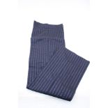 Avenue Montaigne Flavia Trousers, Seersucker Navy, Size 4