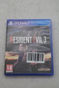 Resident Evil 3 for PS4. Used, Damaged Case