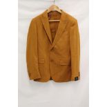 Gutteridge Dal Duemilagori Flannel Lance Breasted Blazer, Orange, Size 44