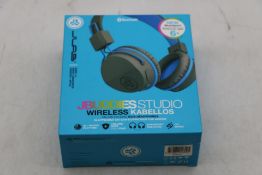 JLab JBuddies Studio Kids Wireless Headphones, Blue/Black