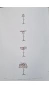 A Modern Grand Tour Classic Gold Chandelier, Natural Plumes