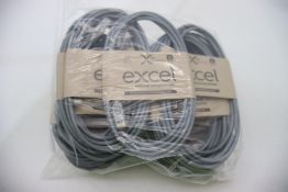Nineteen Excel CAT5E LSOH Cables, Grey, 2m