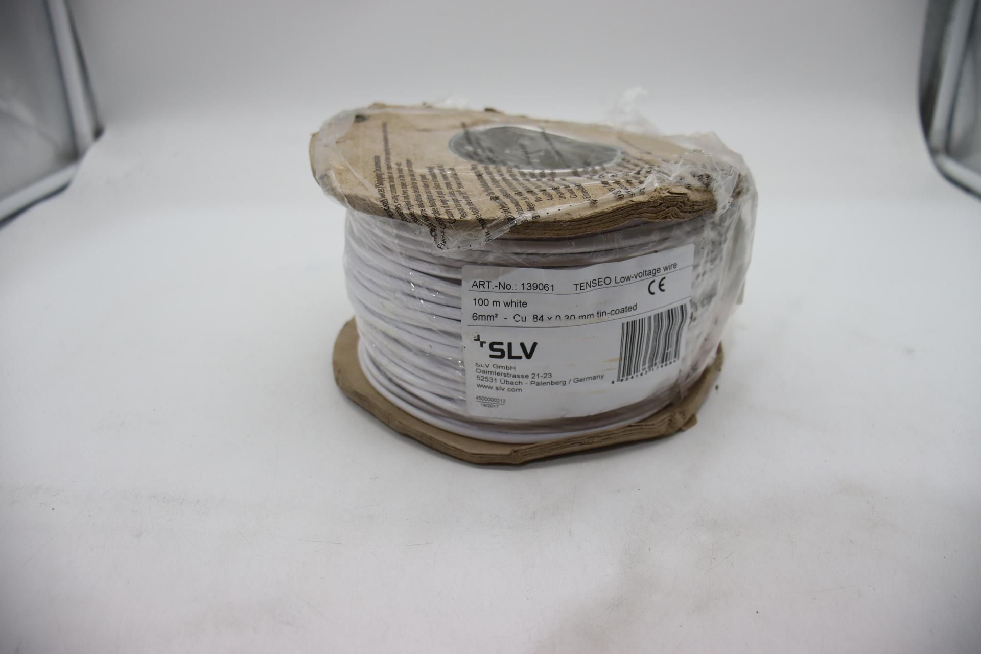 Tenseo Low Voltage Wire Low Voltage Wire System, 6mm², 100 M, White