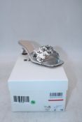 Sandro Cone Heel Sandals, Silver, Size 36