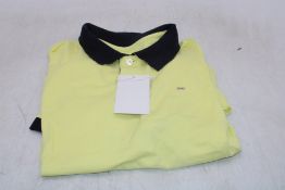 Eden Park Polo Shirt, Yellow/Navy, Size M