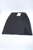 Alice + Olivia Knee Length Skirt, Black Pinstripe, Size 10