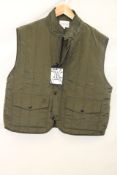 Yagya Quilted Riding Vest, Dark Green, Size L
