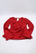 Abercrombie & Fitch Long Sleeve Fitted Top, Red, Size S