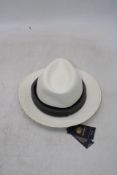 Failsworth Men's Snap Brim Panama Hat, Bleach, Size 59cm