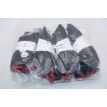 Four Packs Jeff Banks Men's Oxford Plain Socks, Black with Contrast, UK 7-11, 7 pairs Per Pack