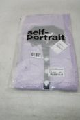 Self Portrait Lilac Pointelle Knit Mini Dress, Purple, Size XS