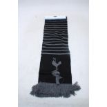 Six Tottenham Hotspur FC Striped Workday Scarf, Black/Grey