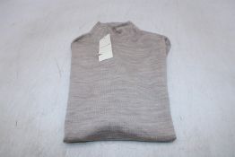 Abercrombie & Fitch Turtle Neck Jumper, Beige, Size S