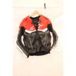 Alpinestar Motorcycle Leather Jacket, Black/Red/White, No Size