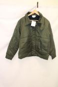 Yagya Style Short Padded Jacket, Green, Size XL