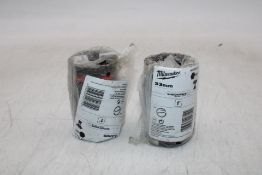 Two Milwaukee 1in. Drive, Deep Hex Impact Socket, 33mm, Metric, Black Oxide Finish