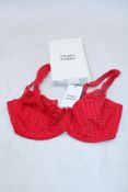 Prima Donna Madison Underwired Lace Bra, Scarlet, Size UK 34D. Box damaged