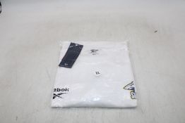 Three Reebok Unisex B. Braun Sheffield Sharks Logo T-Shirts, White, Size L